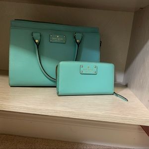 Tiffany Blue Kate Spade Bag and Wallet Set